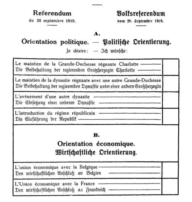 1919 Luxembourg referendum