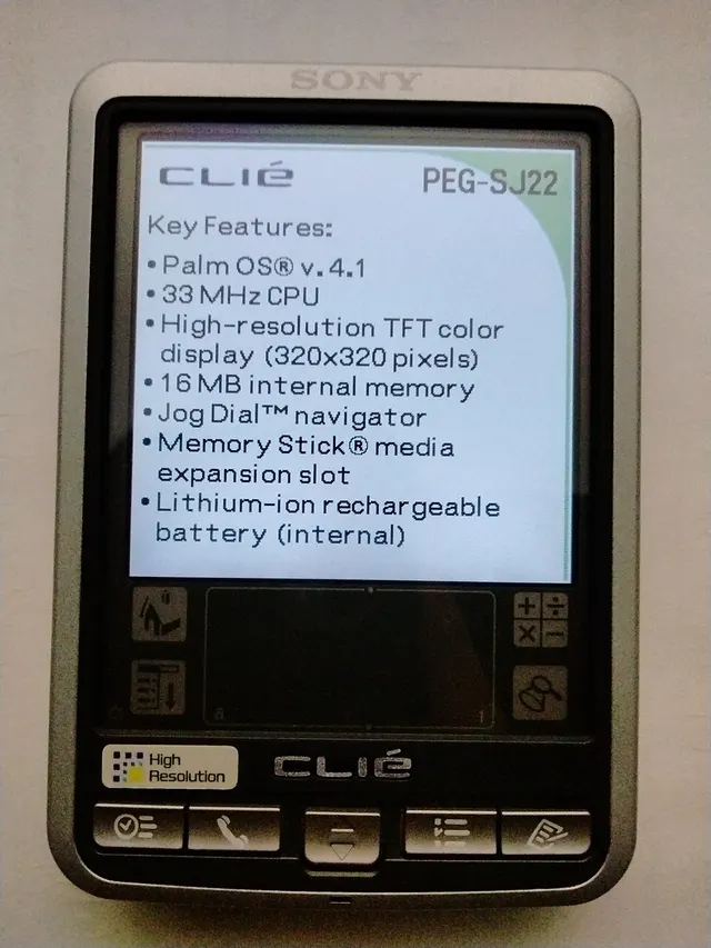 Sony CLIÉ PEG-SJ22