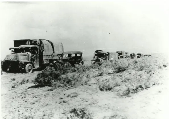 1919 Motor Transport Corps convoy