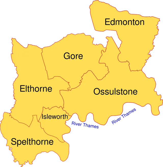 List of places in Middlesex