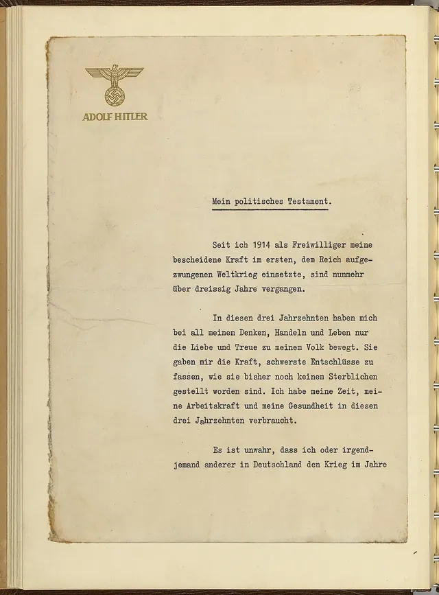 Testament d'Adolf Hitler