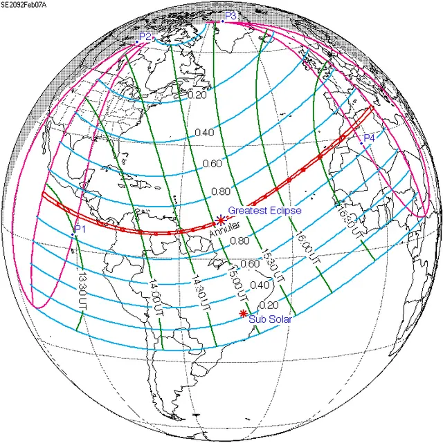 Solar eclipse of February 7, 2092