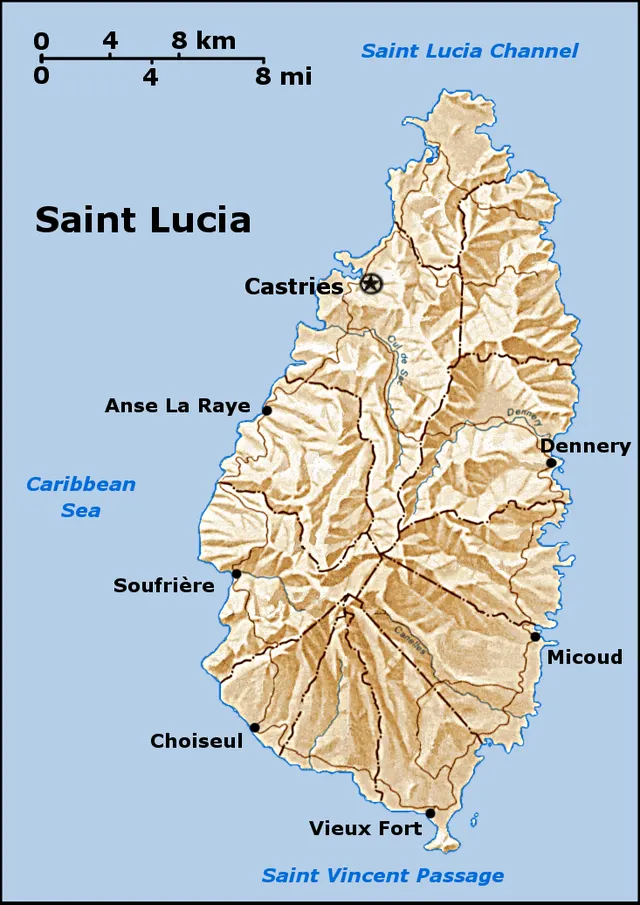 Géographie de Sainte-Lucie