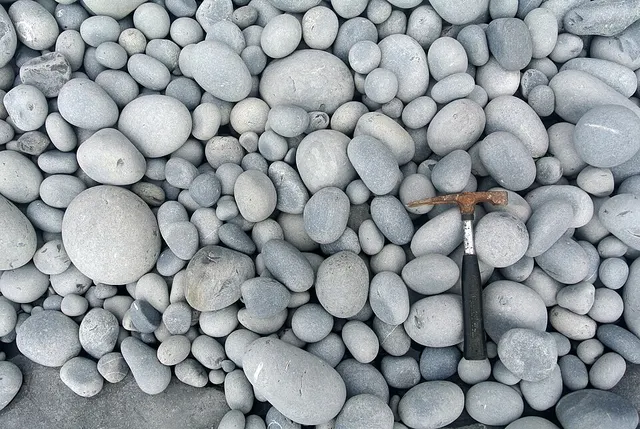 Boulder, cobble, gravel, pebble
