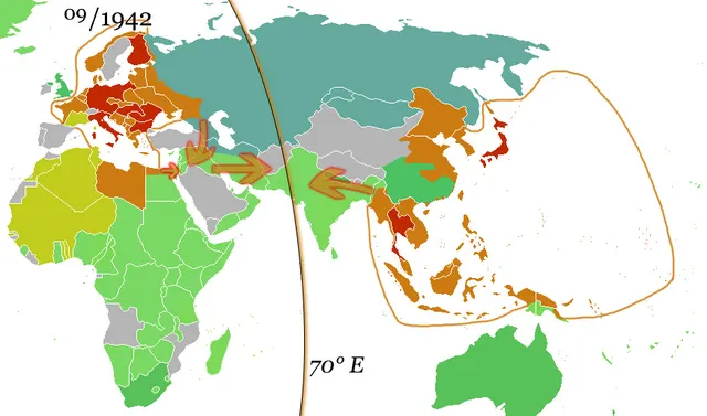 Axis powers negotiations on the division of Asia