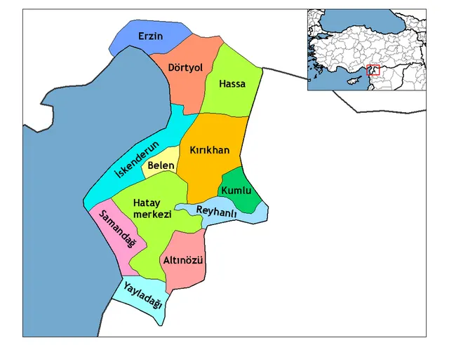 List of populated places in Hatay Province