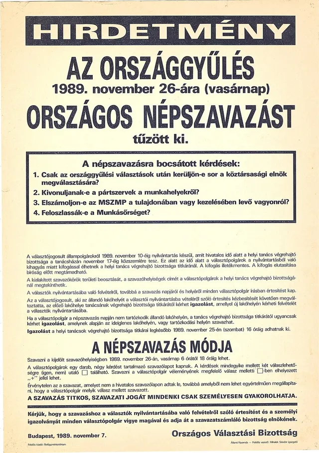 1989 Hungarian referendum
