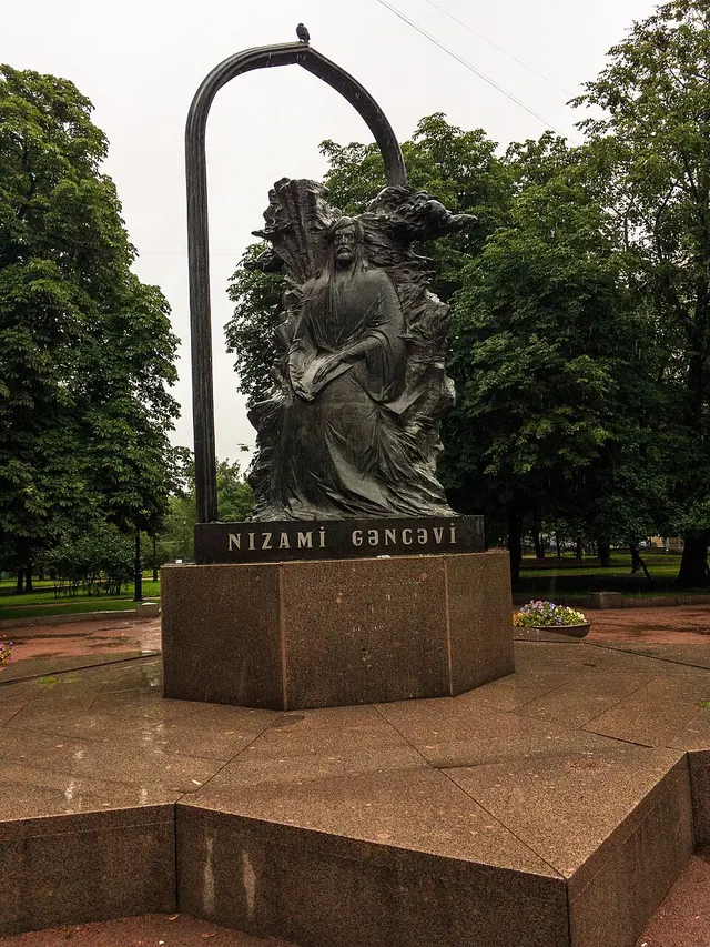 Monument to Nizami Ganjavi in Saint Petersburg