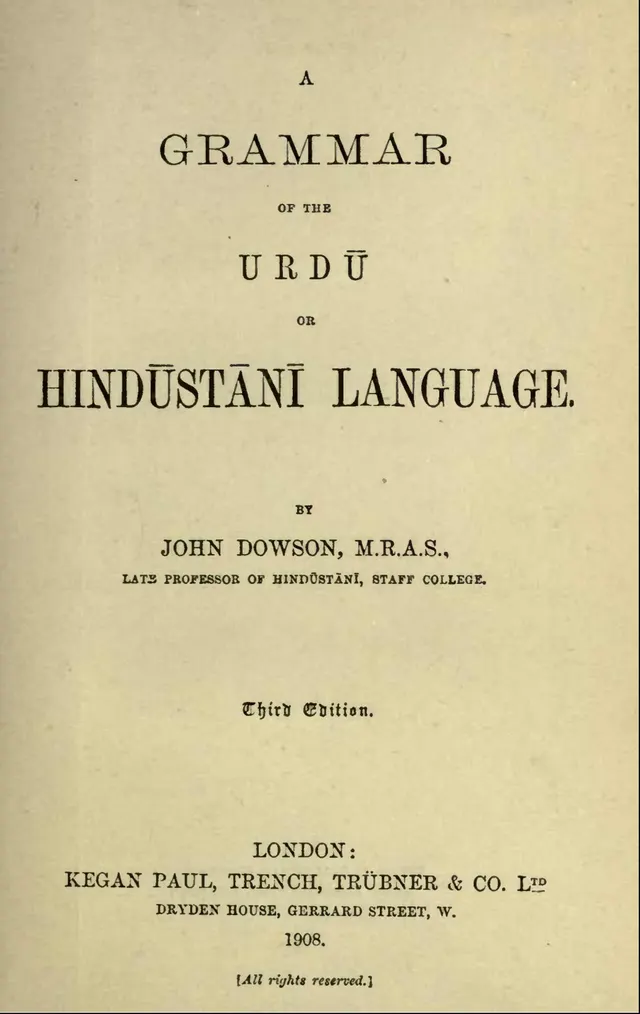 Hindustani grammar