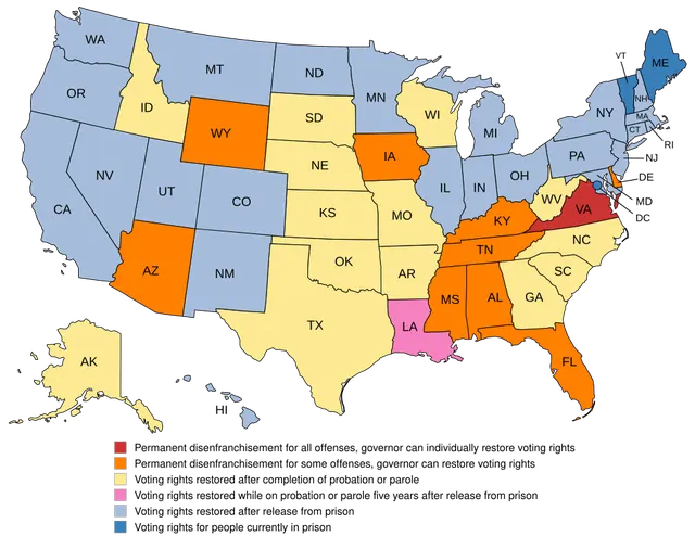 Felony disenfranchisement in the United States