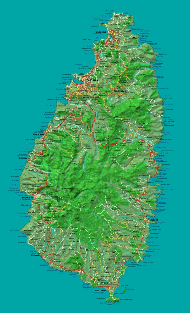 List of cities in Saint Lucia