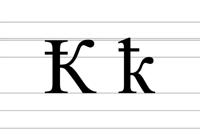Ka with stroke