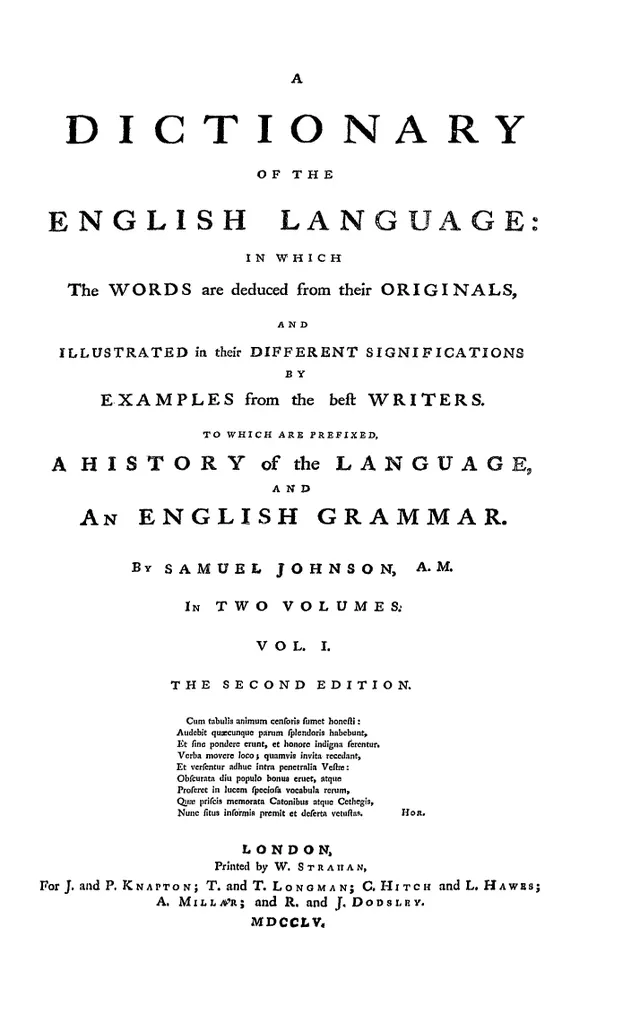 A Dictionary of the English Language