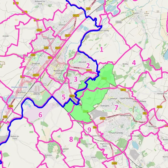 Burton upon Trent and Swadlincote Green Belt