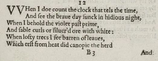 Sonnet 12