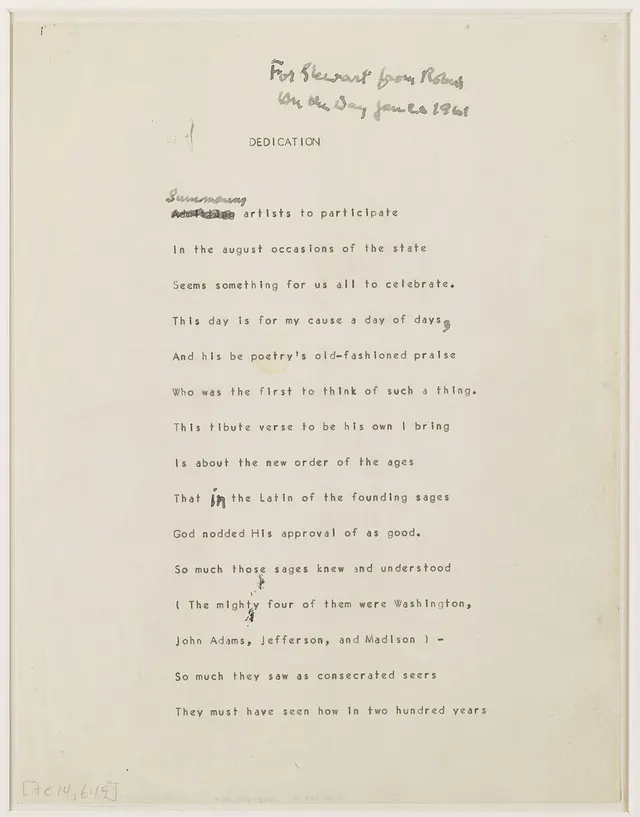 For John F. Kennedy His Inauguration