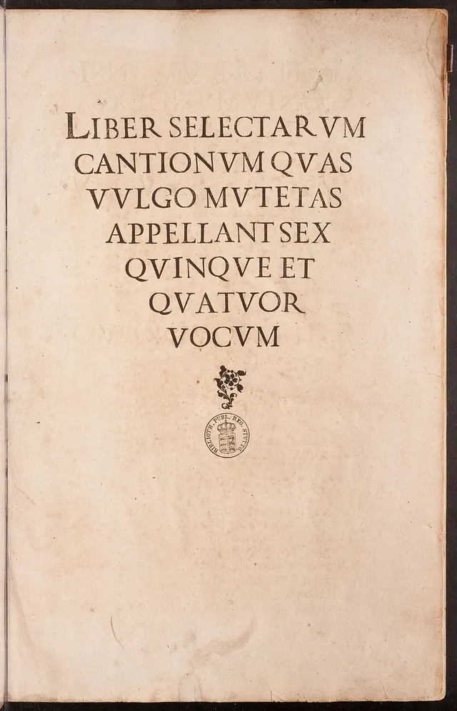 Liber selectarum cantionum