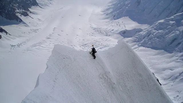 Solo climbing