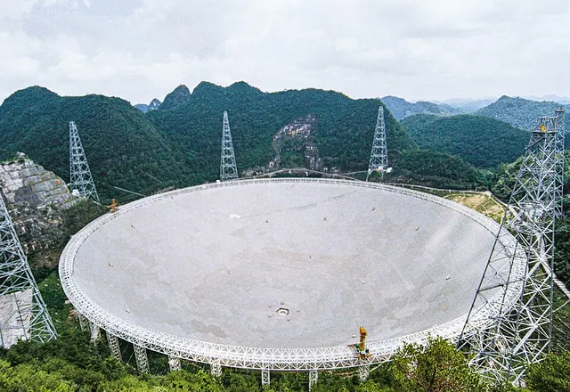 Radiotélescope sphérique de cinq cents mètres d'ouverture