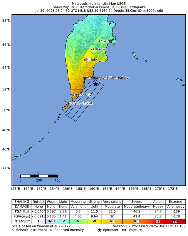 2025 Kamchatka earthquake