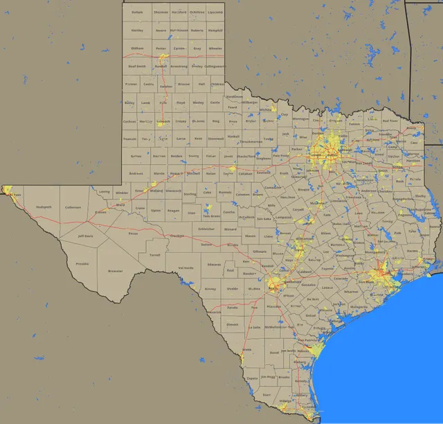 List of counties in Texas