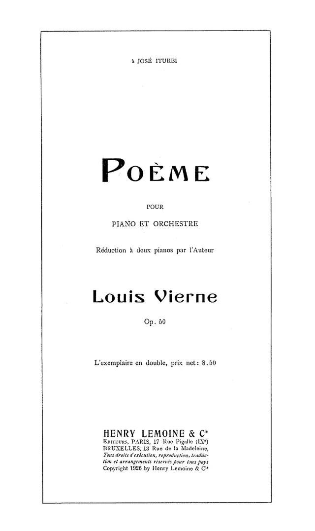 Poème pour piano et orchestre