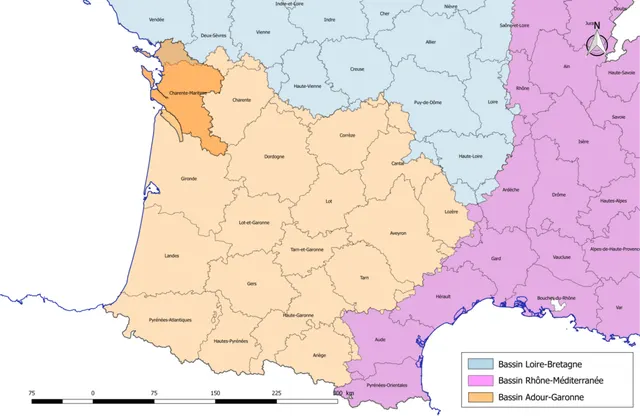 Réseau hydrographique de la Charente-Maritime