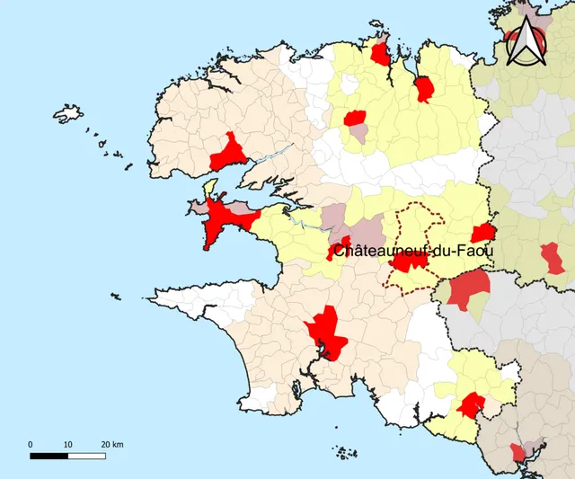 Aire d'attraction de Châteauneuf-du-Faou