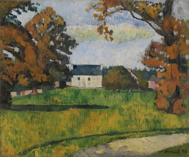 Maison au fond d'un parc