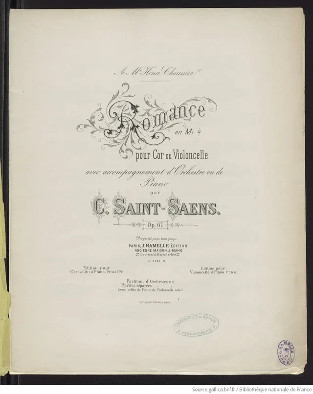 Romance op. 67 de Saint-Saëns