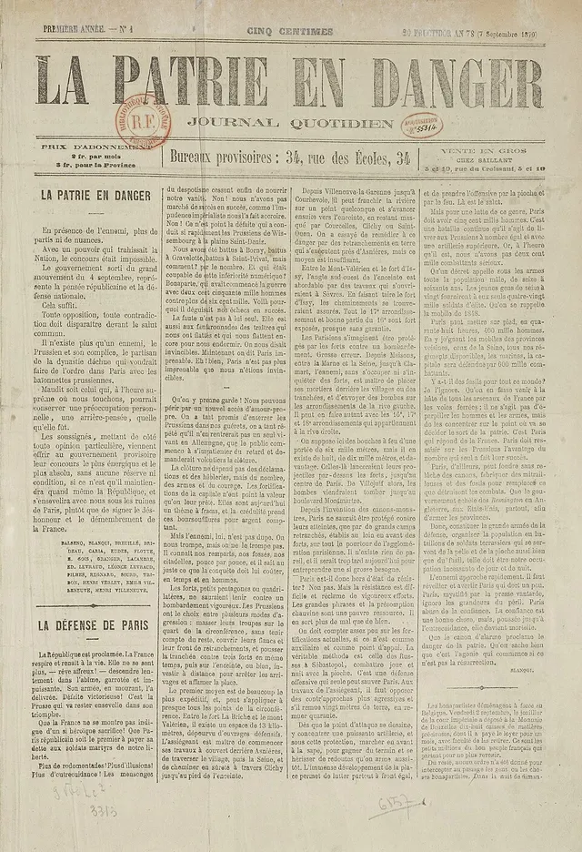 La Patrie en danger