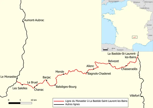 Ligne du Monastier à La Bastide-Saint-Laurent-les-Bains