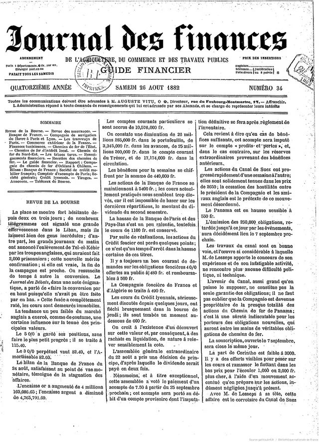 Le Journal des finances