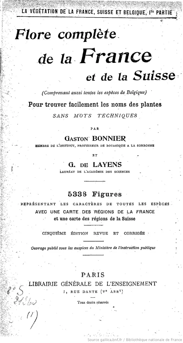Flore complète portative de la France, de la Suisse et de la Belgique